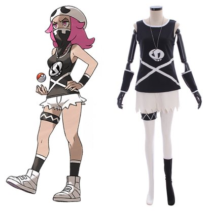 Team Skull Grunts Female Cosplay Costume - Pokémon Sun and Moon Outfit-Astricos
