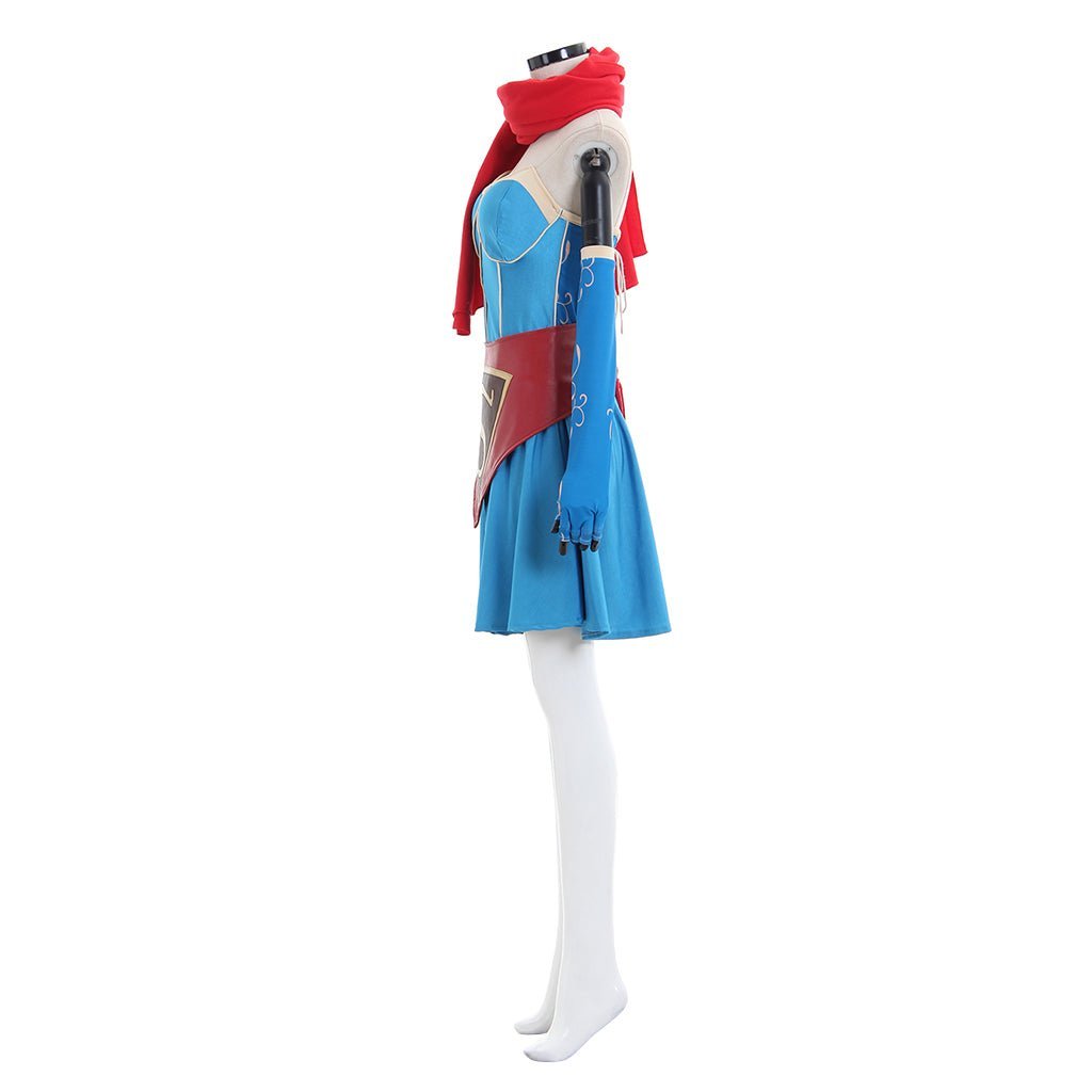 Supergirl Bombshell Cosplay Costume | DC Comics Superhero Outfit for Halloween & Cosplay Events-Astricos