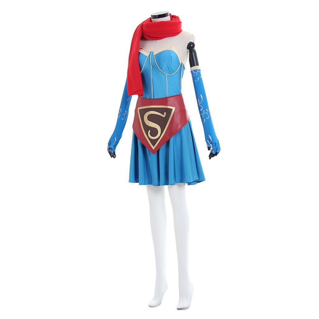 Supergirl Bombshell Cosplay Costume | DC Comics Superhero Outfit for Halloween & Cosplay Events-Astricos