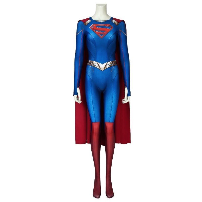 Supergirl Season 5 Kara Zor - El Cosplay Jumpsuit Bodysuit with Cloak - Astricos