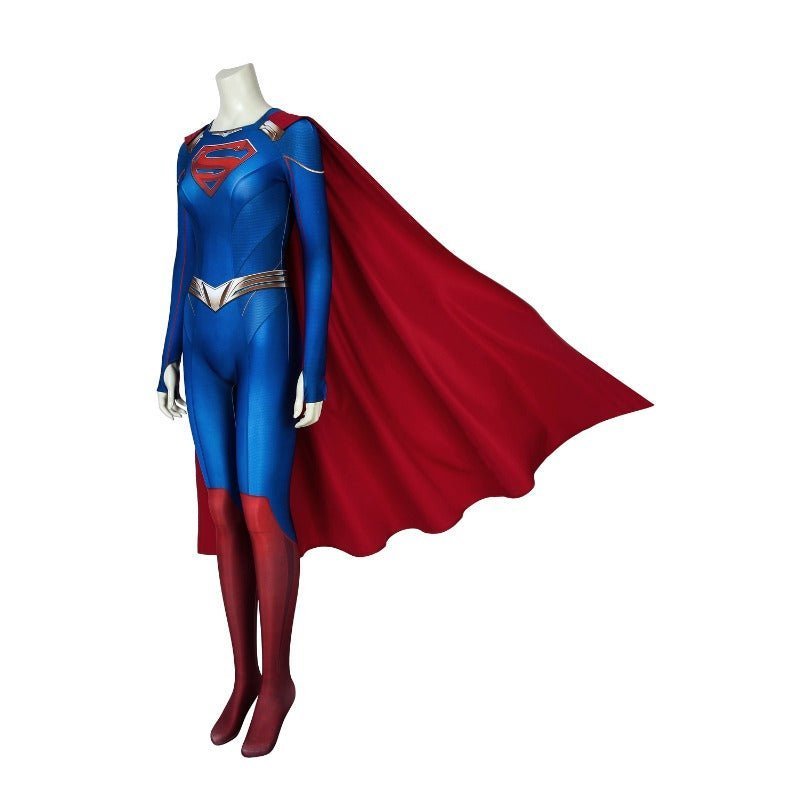 Supergirl Season 5 Kara Zor - El Cosplay Jumpsuit Bodysuit with Cloak - Astricos