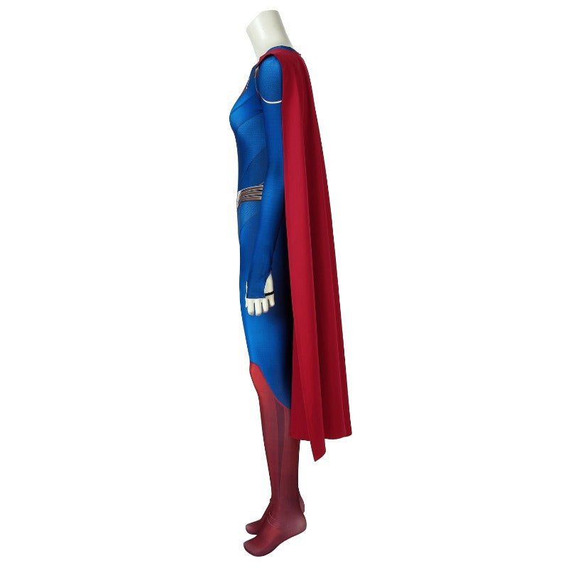 Supergirl Season 5 Kara Zor - El Cosplay Jumpsuit Bodysuit with Cloak - Astricos