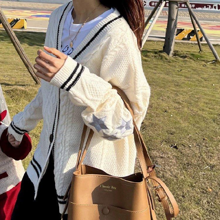 Taylor Swift Inspired Knit Wool Cardigan | Cozy Christmas Sweater for Women | Astricos-Astricos