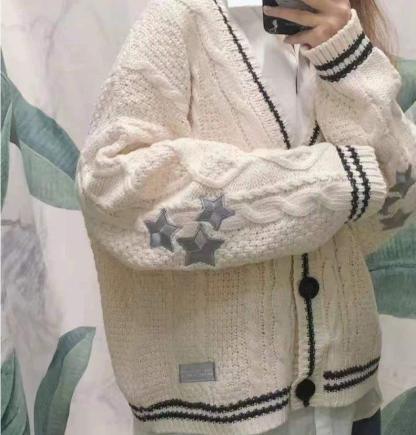 Taylor Swift Inspired Knit Wool Cardigan | Cozy Christmas Sweater for Women | Astricos-Astricos