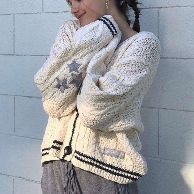 Taylor Swift Inspired Knit Wool Cardigan | Cozy Christmas Sweater for Women | Astricos-Astricos