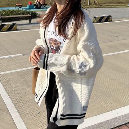 Taylor Swift Inspired Knit Wool Cardigan | Cozy Christmas Sweater for Women | Astricos-Astricos