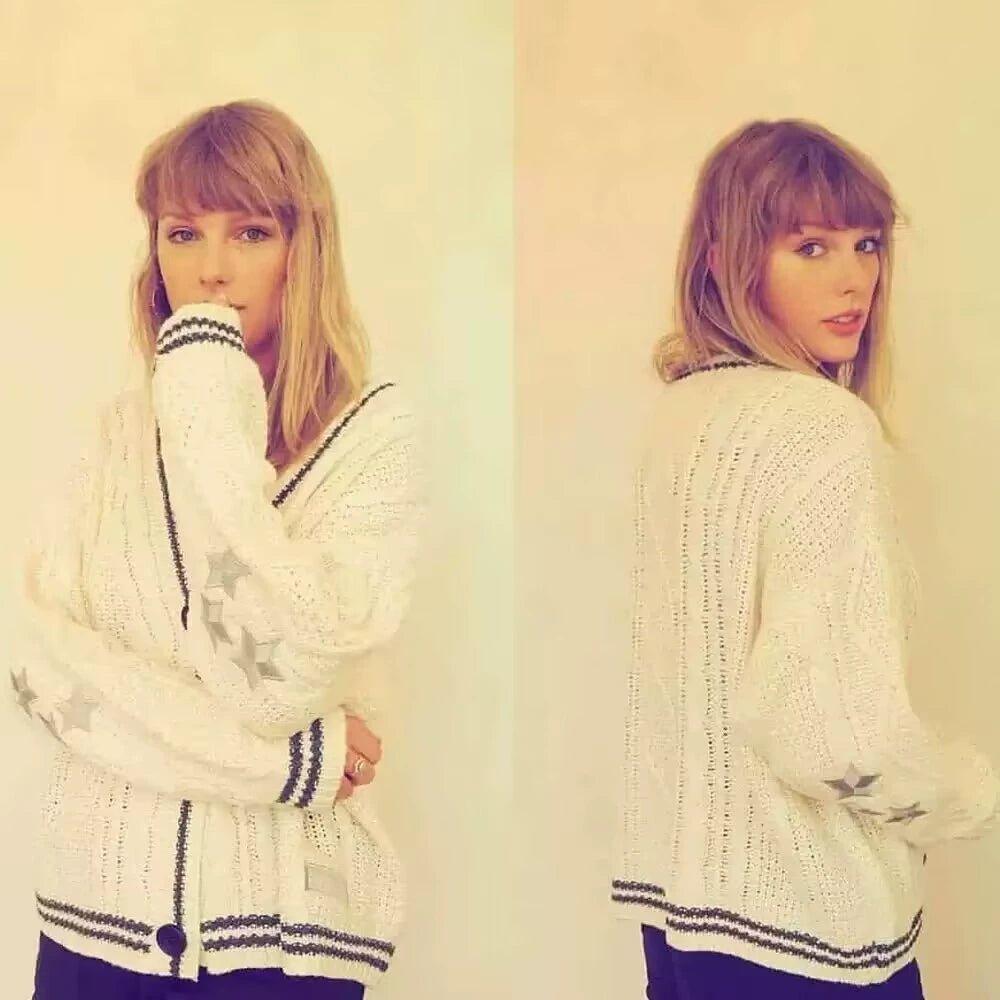 Taylor Swift Inspired Knit Wool Cardigan | Cozy Christmas Sweater for Women | Astricos-Astricos