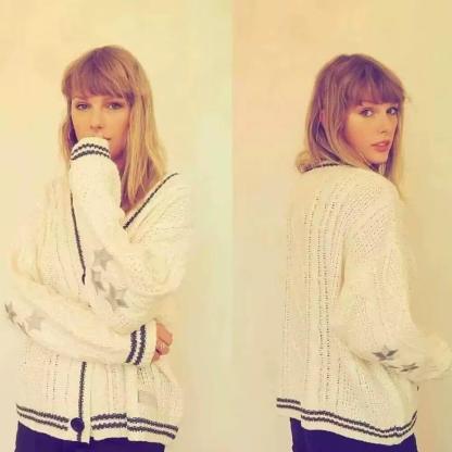 Taylor Swift Inspired Knit Wool Cardigan | Cozy Christmas Sweater for Women | Astricos-Astricos
