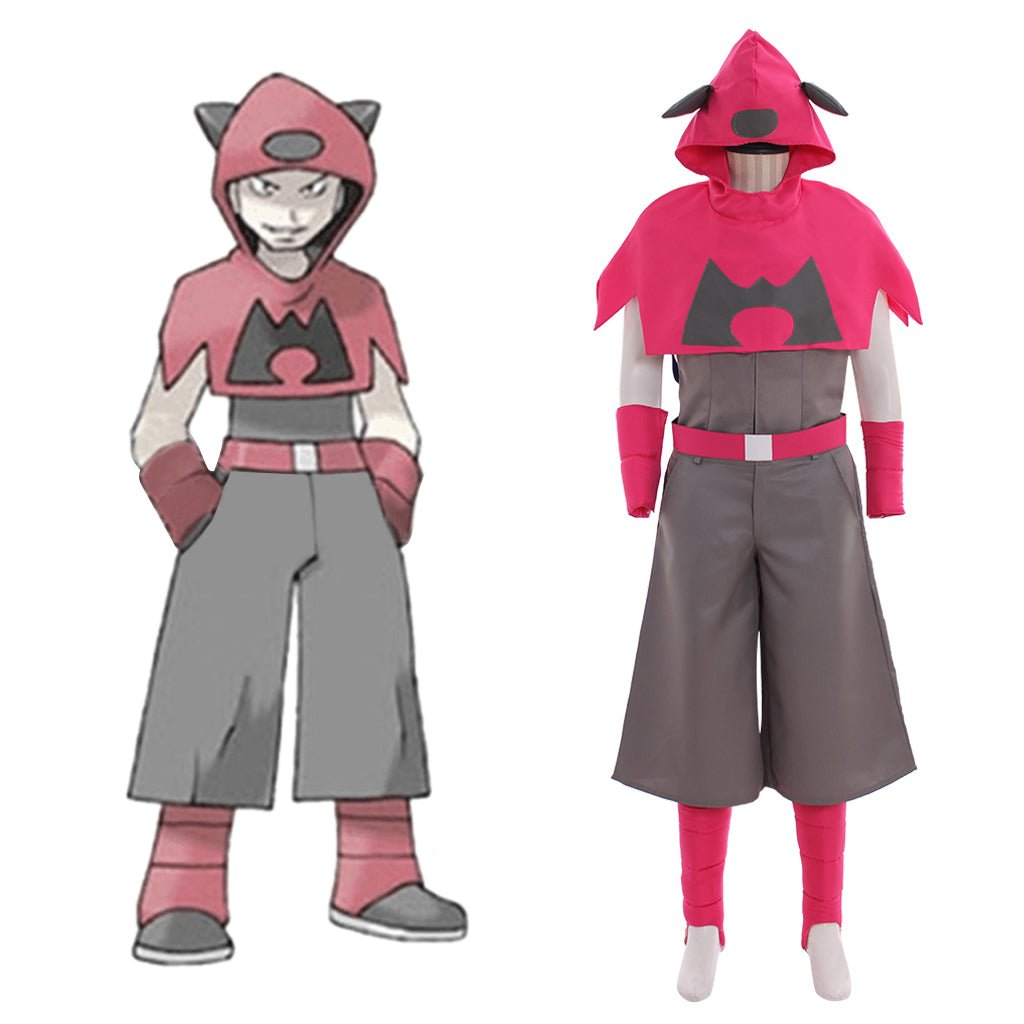 Team Magma Men’s Cosplay Costume – Pokémon Anime Cosplay Outfit | Astricos-Astricos
