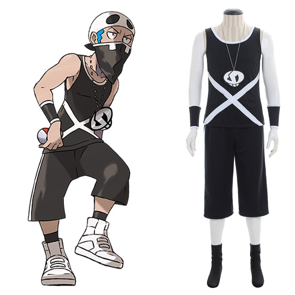 Team Skull Grunts Male Cosplay Costume – Pokémon Villain Style Outfit | Astricos-Astricos
