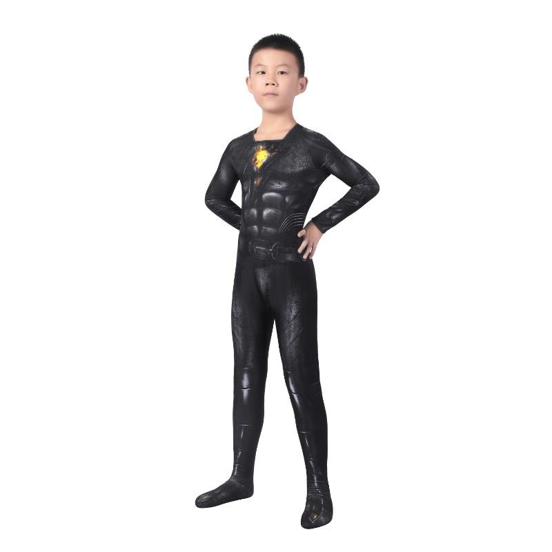 Teth Adam Black Cosplay Costume Body - suit Jump Zentai Kid Child Halloween - Astricos