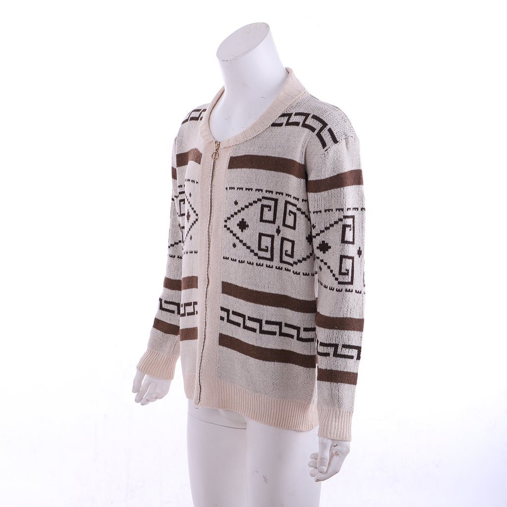 The Dude Sweater - Big Lebowski Jeffrey Costume Zip Up Shawl Cardigan for Men | Astricos-Astricos