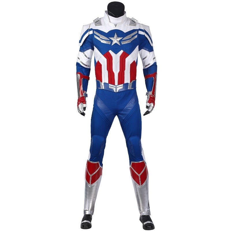 The Falcon Cosplay Costume - Classic Blue Edition | Custom Size | Astricos-Astricos