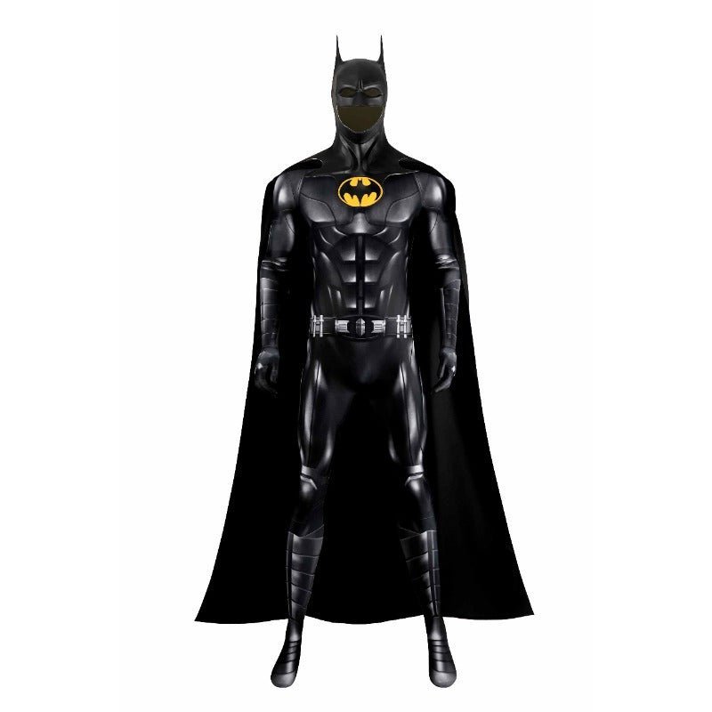 The Flash Batman Bruce Wayne Michael Keaton Cosplay Costume Bodysuit Cloak Mask - Astricos