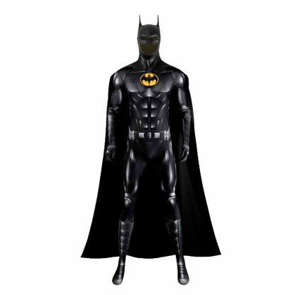 The Flash Batman Bruce Wayne Michael Keaton Cosplay Costume Bodysuit Cloak Mask - Astricos