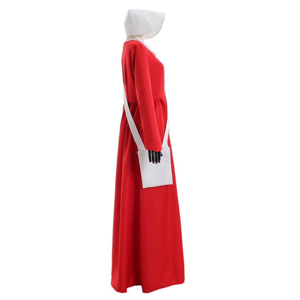 The Handmaid’s Tale Offred Cosplay Costume – Complete Set with Cloak, Dress, White Hat & Bag-Astricos