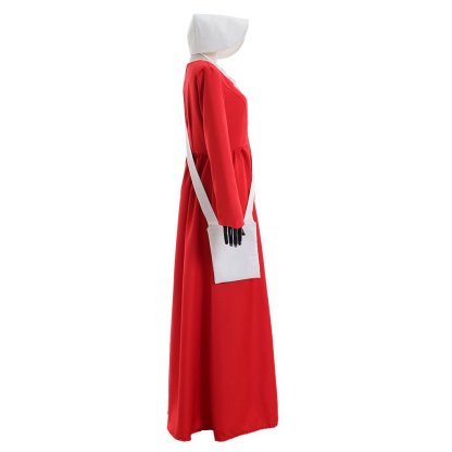 The Handmaid’s Tale Offred Cosplay Costume – Complete Set with Cloak, Dress, White Hat & Bag-Astricos