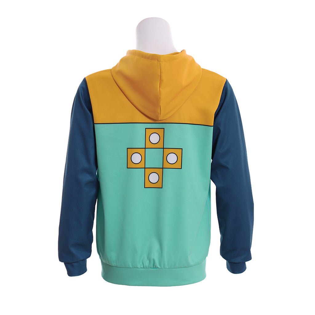 Fairy King Harlequin Zipper Kpop Pullover - The Seven Deadly Sins Cosplay Costume-Astricos