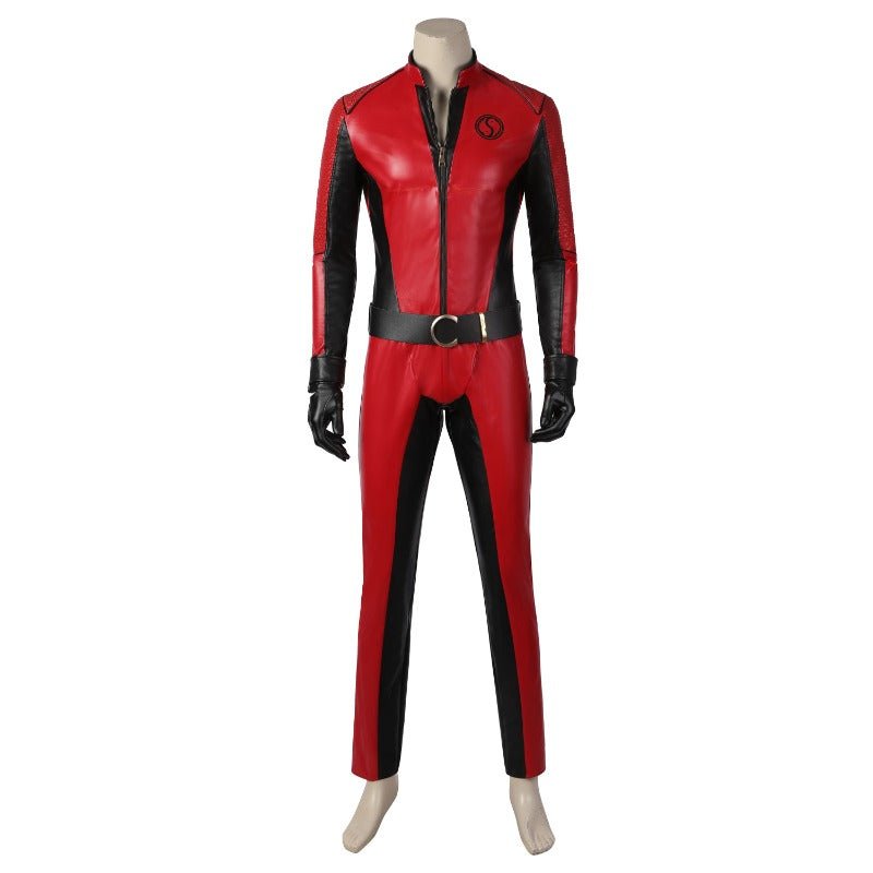 The Umbrella Academy Season 3 Ben Cosplay Costume Red Leather Suit Halloween Outfit - Astricos