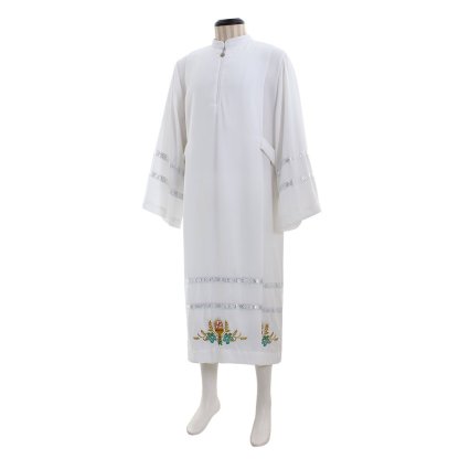 Traditional Catholic Priest Chasuble Cosplay Costume - Embroidered Clergy ALB Vestments for Authentic Look-Astricos