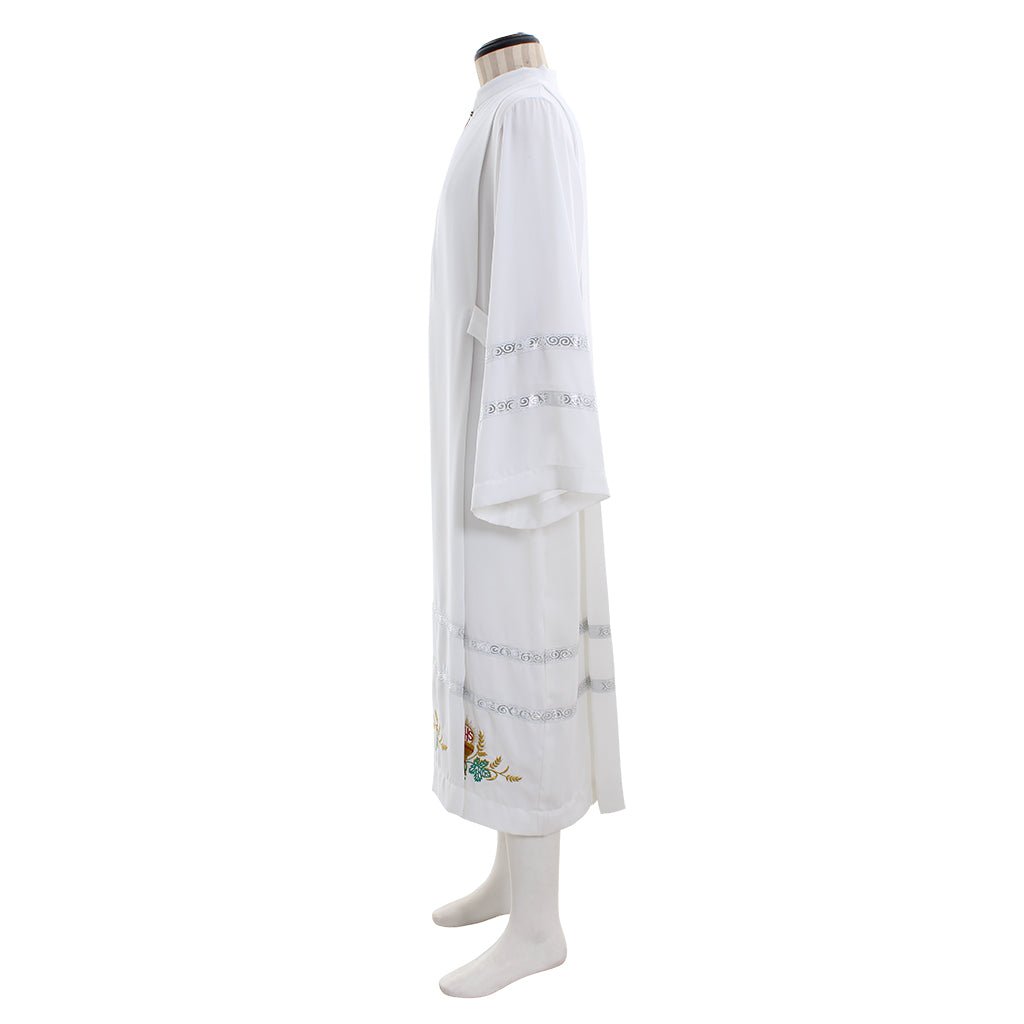 Traditional Catholic Priest Chasuble Cosplay Costume - Embroidered Clergy ALB Vestments for Authentic Look-Astricos