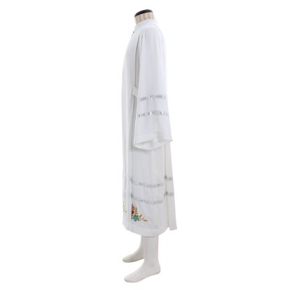 Traditional Catholic Priest Chasuble Cosplay Costume - Embroidered Clergy ALB Vestments for Authentic Look-Astricos