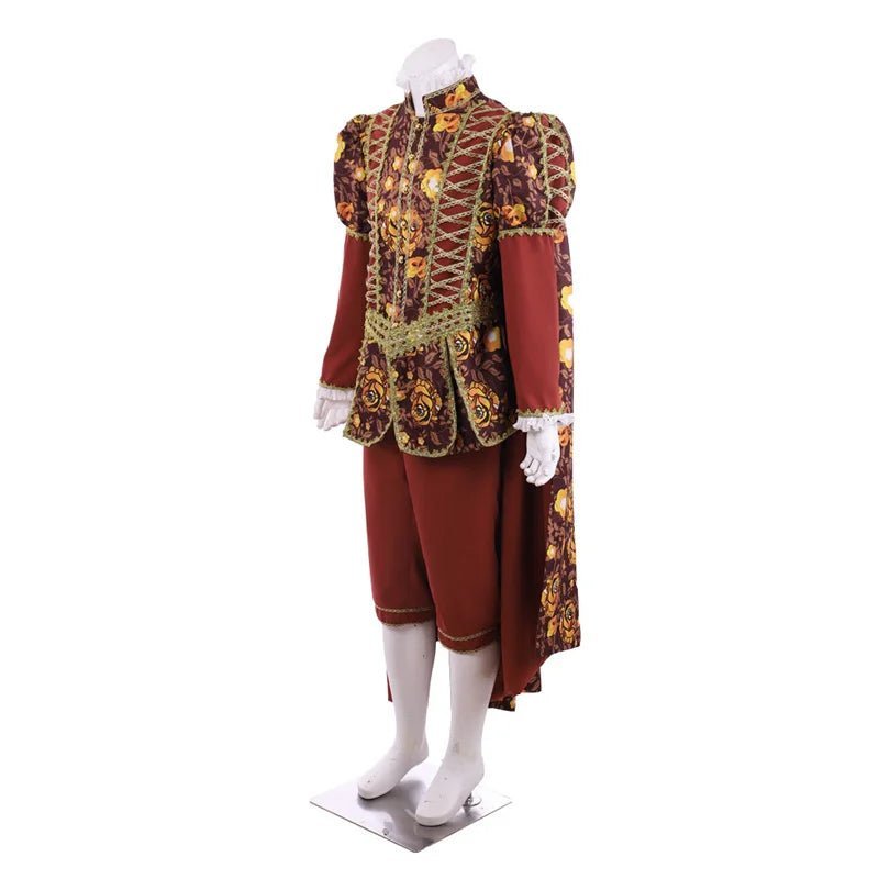 Tudor King Costume for Men - Authentic Medieval Elizabethan Knight Outfit with Cloak | Astricos-Astricos
