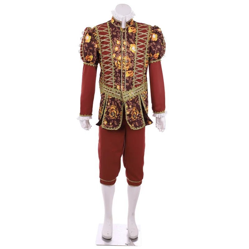 Tudor King Costume for Men - Authentic Medieval Elizabethan Knight Outfit with Cloak | Astricos-Astricos