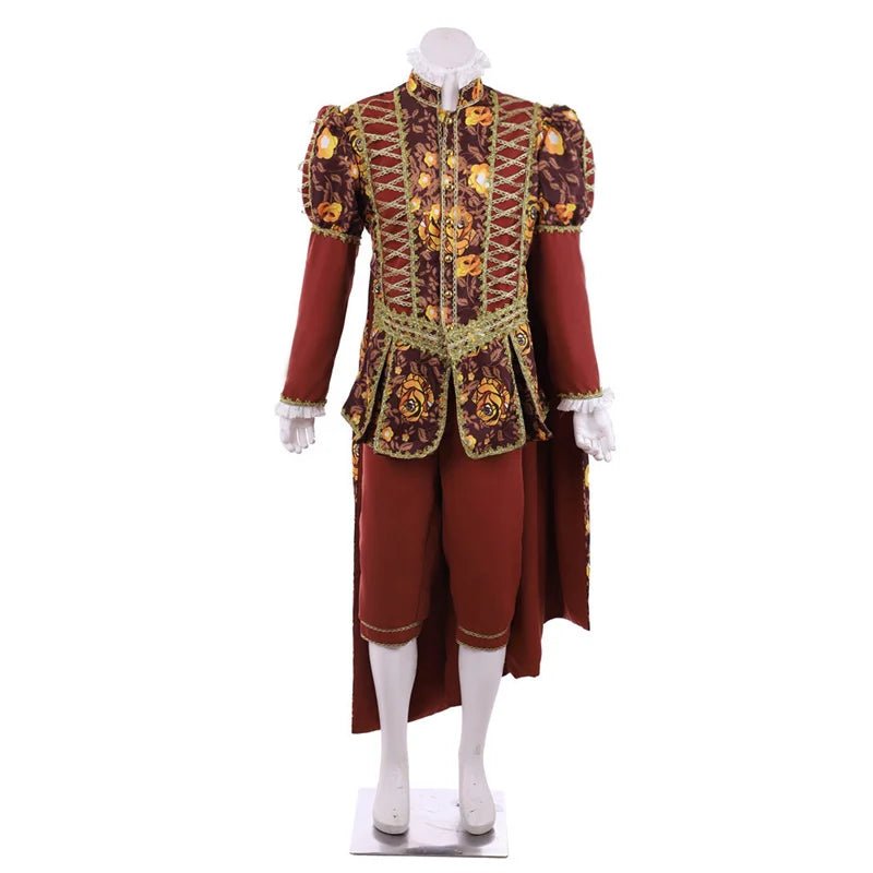 Tudor King Costume for Men - Authentic Medieval Elizabethan Knight Outfit with Cloak | Astricos-Astricos