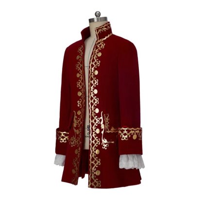 Tudor King Prince Rococo Costume - Red Velvet Colonial Noble Regent Uniform | Astricos Custom Cosplay-Astricos