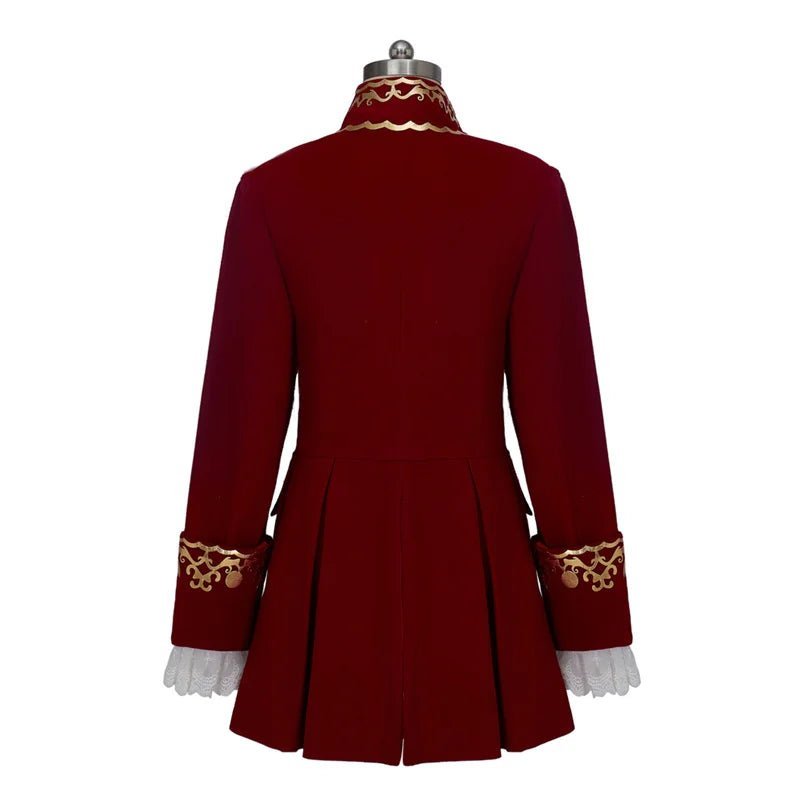 Tudor King Prince Rococo Costume - Red Velvet Colonial Noble Regent Uniform | Astricos Custom Cosplay-Astricos