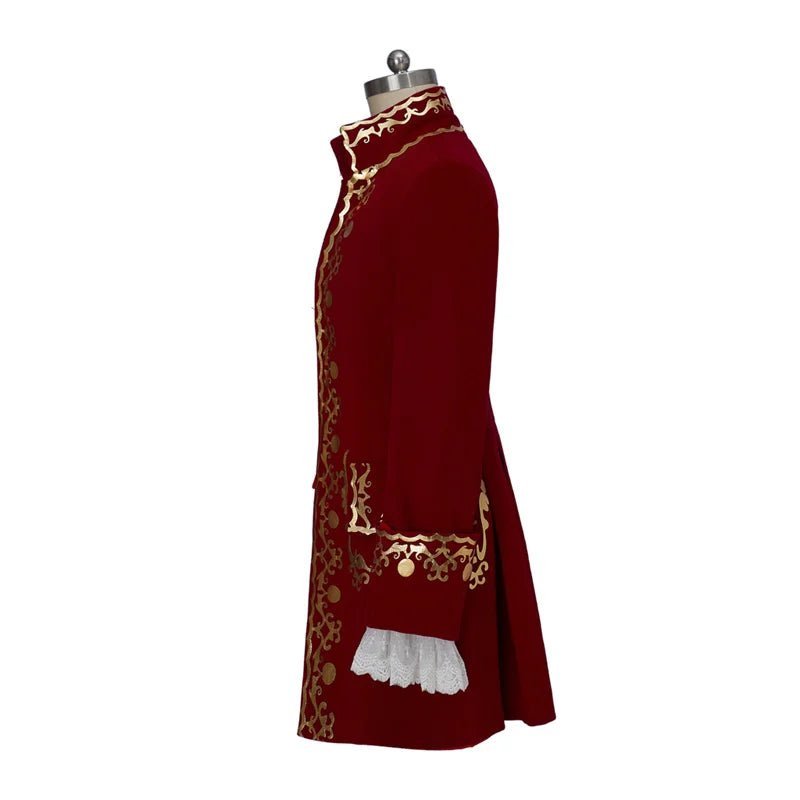 Tudor King Prince Rococo Costume - Red Velvet Colonial Noble Regent Uniform | Astricos Custom Cosplay-Astricos