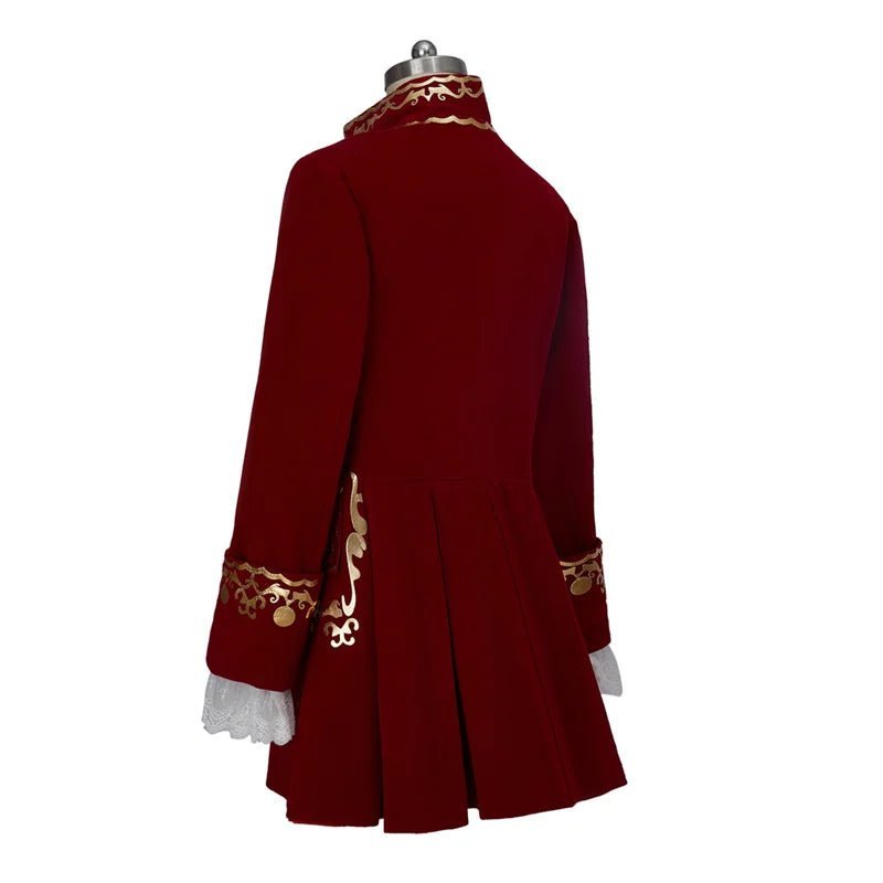Tudor King Prince Rococo Costume - Red Velvet Colonial Noble Regent Uniform | Astricos Custom Cosplay-Astricos