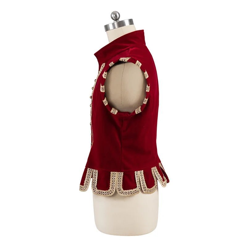 Tudor Prince Red Vest Costume - Medieval Renaissance Nobleman Outfit for Men | Astricos Cosplay-Astricos