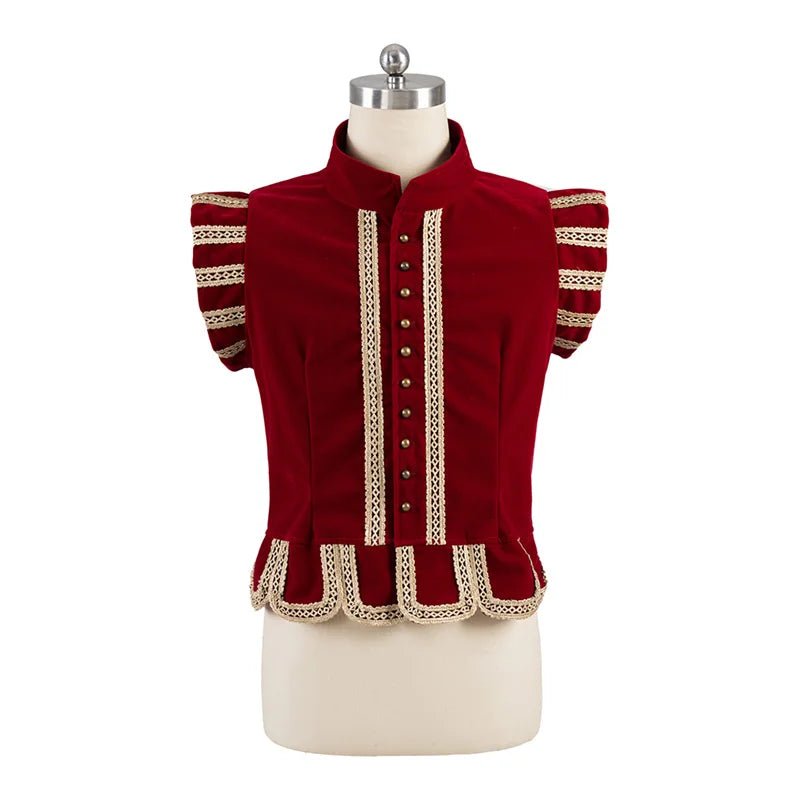 Tudor Prince Red Vest Costume - Medieval Renaissance Nobleman Outfit for Men | Astricos Cosplay-Astricos
