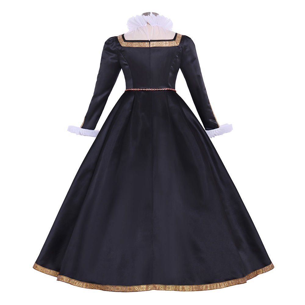Queen Elizabeth I Tudor Ball Gown Cosplay Costume | Black & White Historical Dress-Astricos