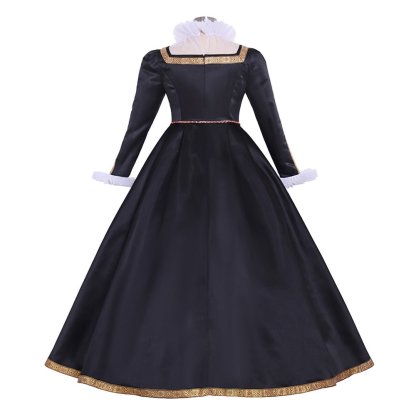 Queen Elizabeth I Tudor Ball Gown Cosplay Costume | Black & White Historical Dress-Astricos