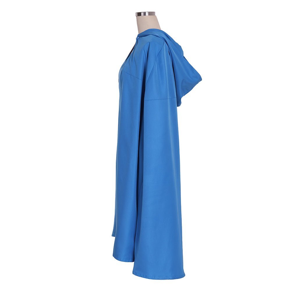 Daenerys Targaryen Blue Dress Cosplay Costume with Cape - Authentic TV Series Outfit for Women-Astricos