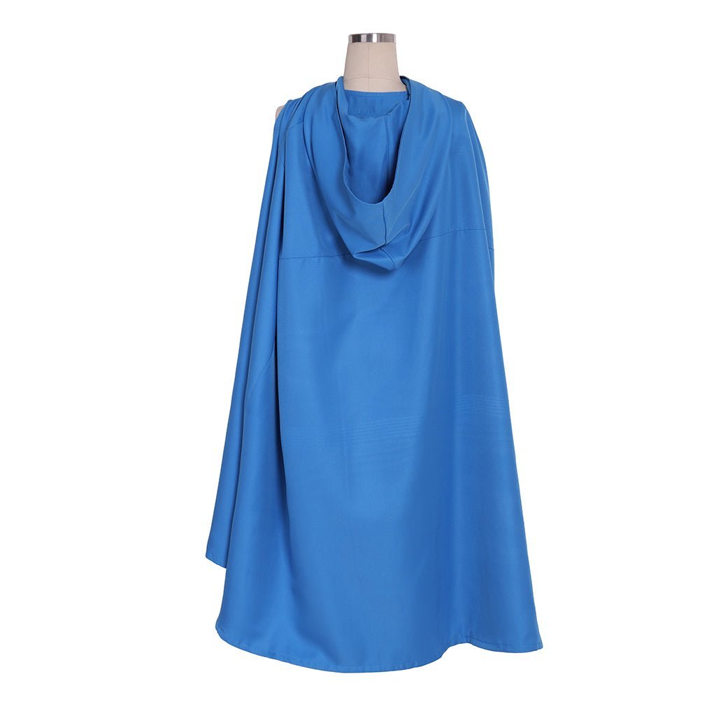Daenerys Targaryen Blue Dress Cosplay Costume with Cape - Authentic TV Series Outfit for Women-Astricos