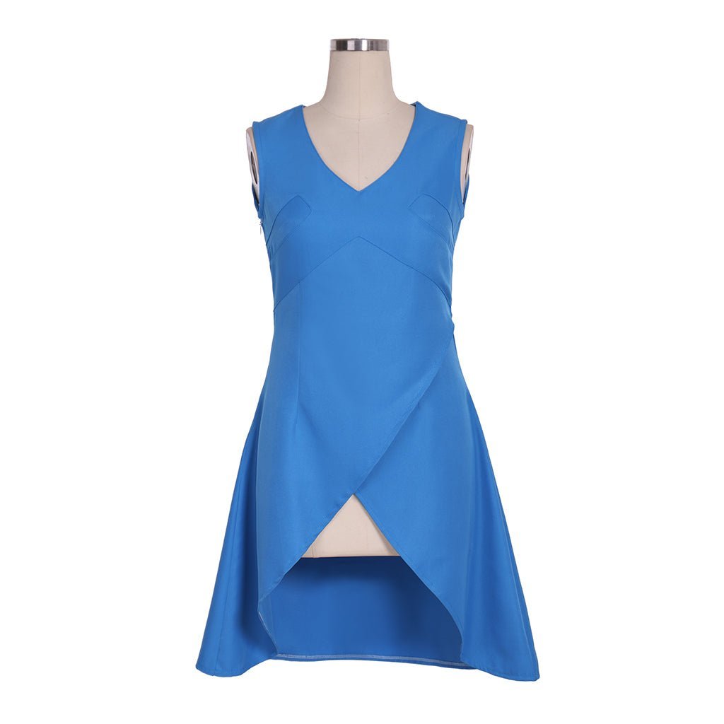 Daenerys Targaryen Blue Dress Cosplay Costume with Cape - Authentic TV Series Outfit for Women-Astricos