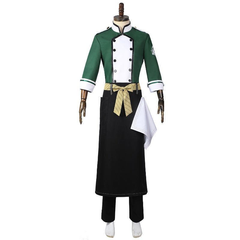 Twisted Wonderland NRC Chef Silver Riddle Cosplay Costume Set - Customized Outfit-Astricos