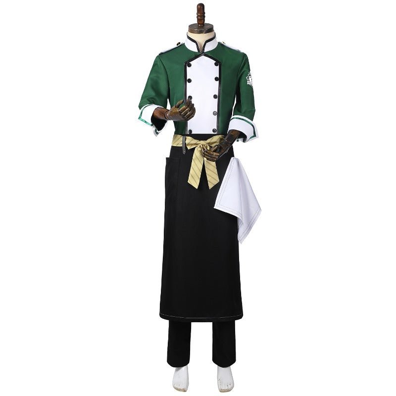 Twisted Wonderland NRC Chef Silver Riddle Cosplay Costume Set - Customized Outfit-Astricos