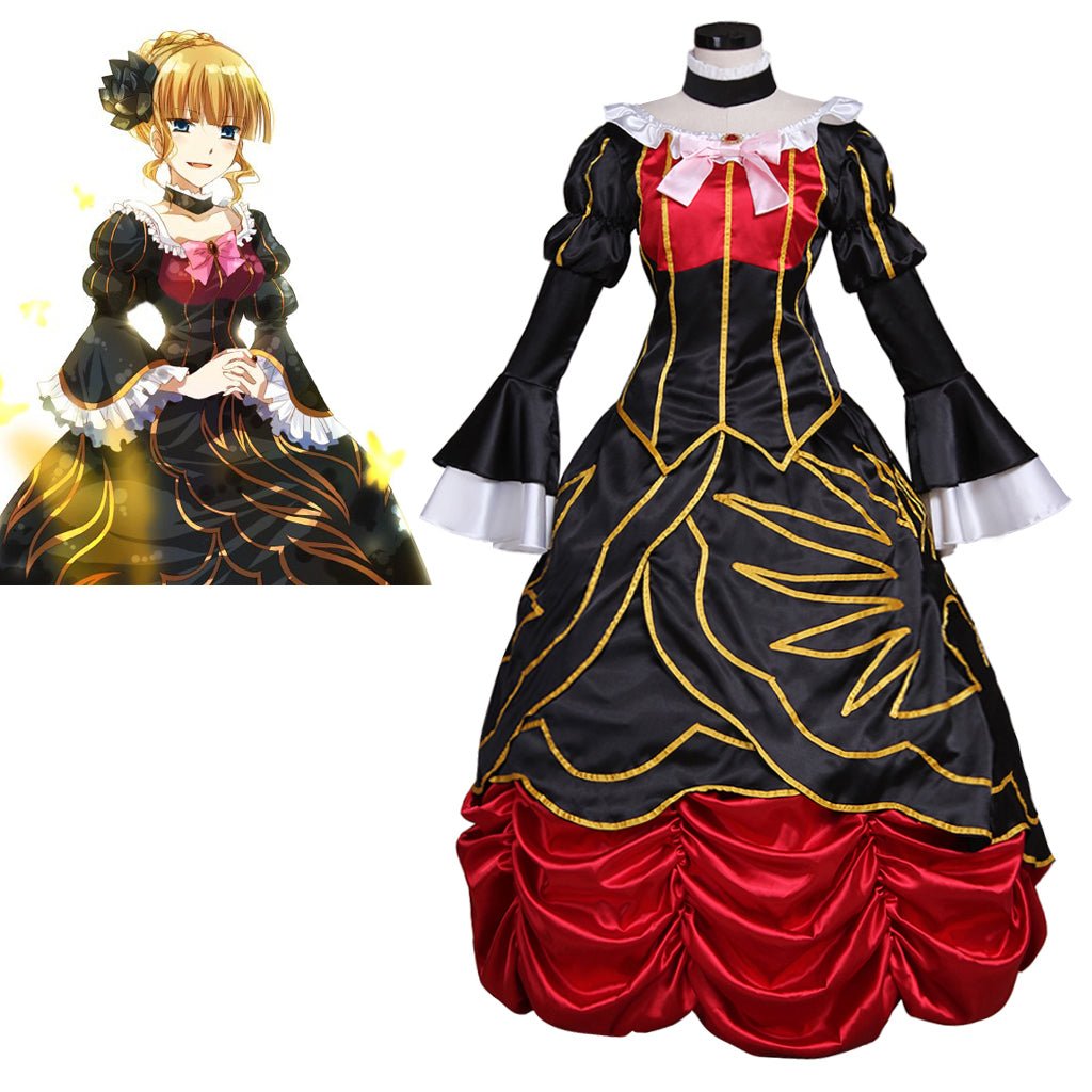 Golden Witch Beatrice Cosplay Costume - Umineko no Naku Koro Ni Outfit-Astricos