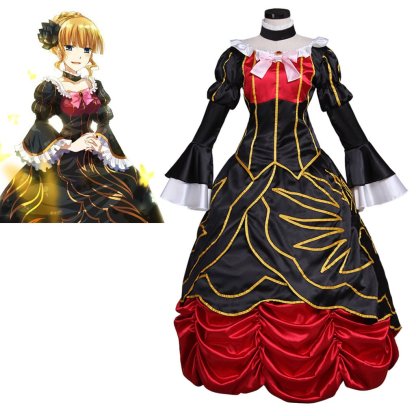 Golden Witch Beatrice Cosplay Costume - Umineko no Naku Koro Ni Outfit-Astricos