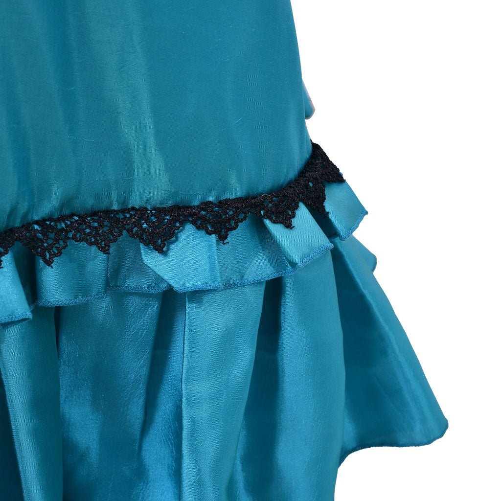 Victorian 1860s Blue Bustle Ball Gown - British Aristocratic Walking Dress | Astricos-Astricos