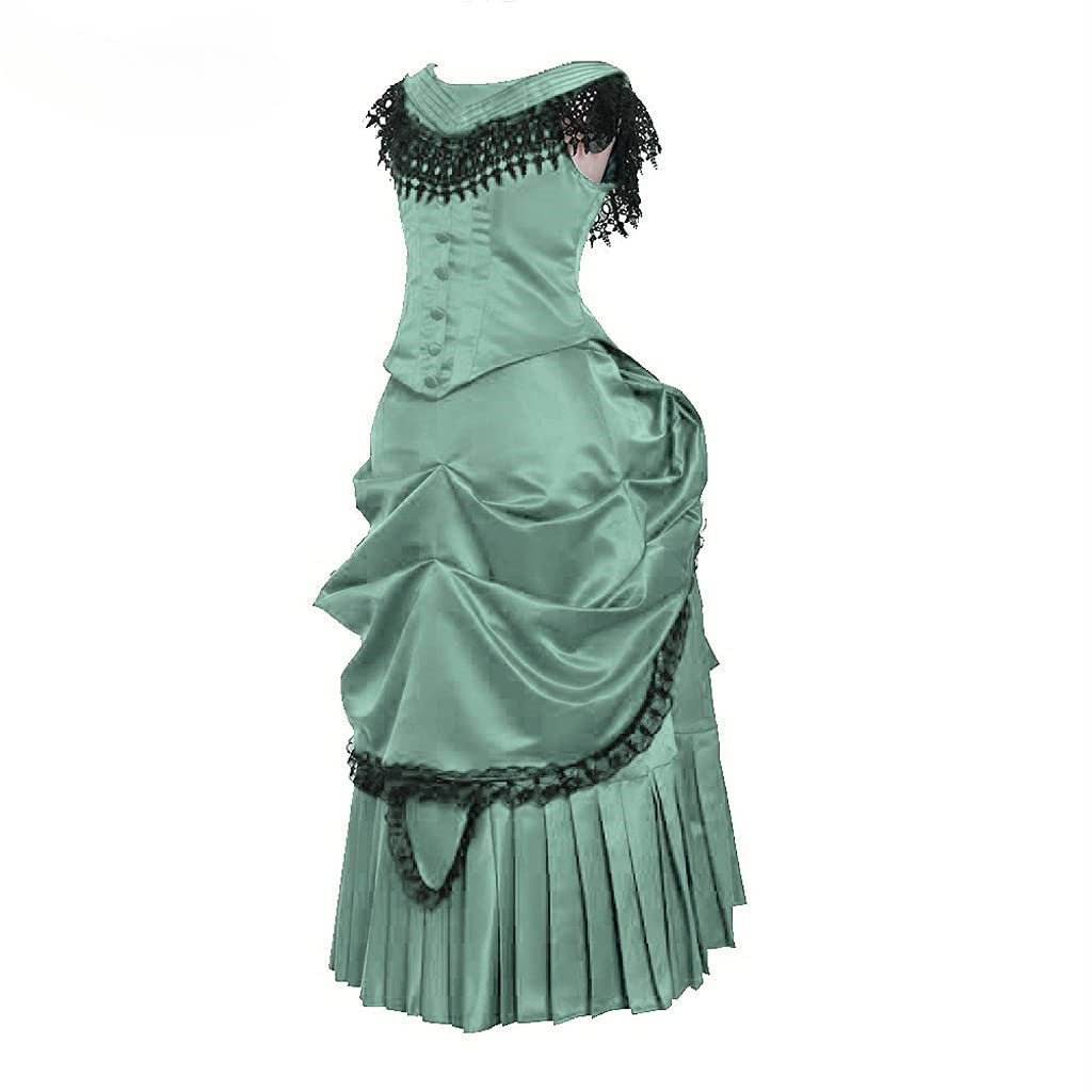 Victorian Bustle Gown | Elegant Queen’s Gothic Georgian Dress for Masquerade & Reenactment-Astricos