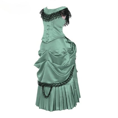 Victorian Bustle Gown | Elegant Queen’s Gothic Georgian Dress for Masquerade & Reenactment-Astricos