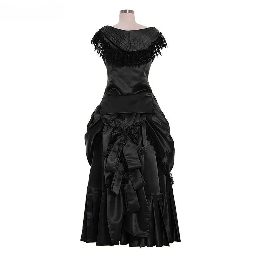 Victorian Bustle Gown | Elegant Queen’s Gothic Georgian Dress for Masquerade & Reenactment-Astricos