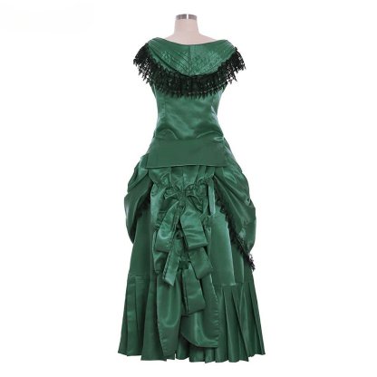 Victorian Bustle Gown | Elegant Queen’s Gothic Georgian Dress for Masquerade & Reenactment-Astricos