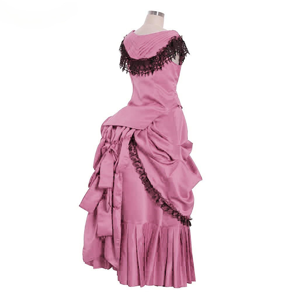 Victorian Bustle Gown | Elegant Queen’s Gothic Georgian Dress for Masquerade & Reenactment-Astricos